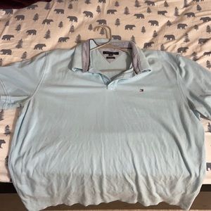 Tommy polo small stain may be removed worn 2x